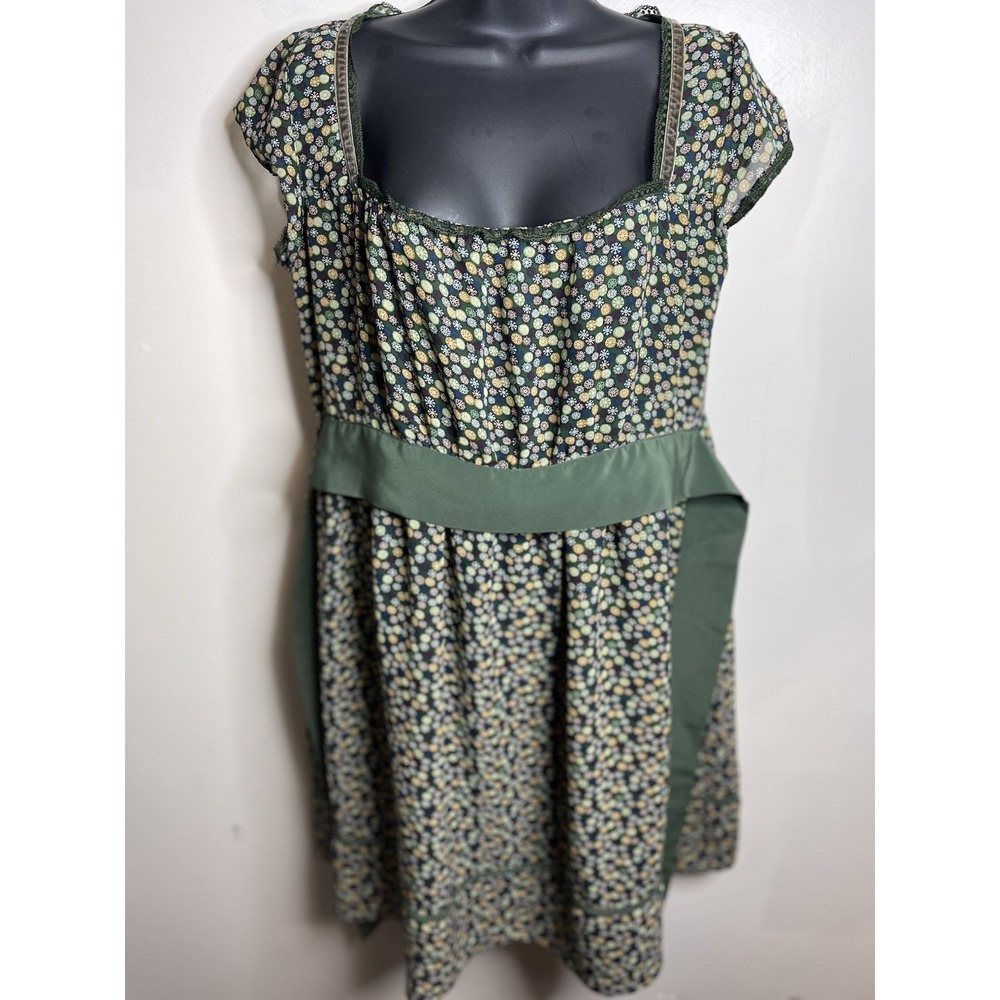 Nick & Mo Anthropology Festival Retro Look Boho Dress Attached Sash Size 28/7